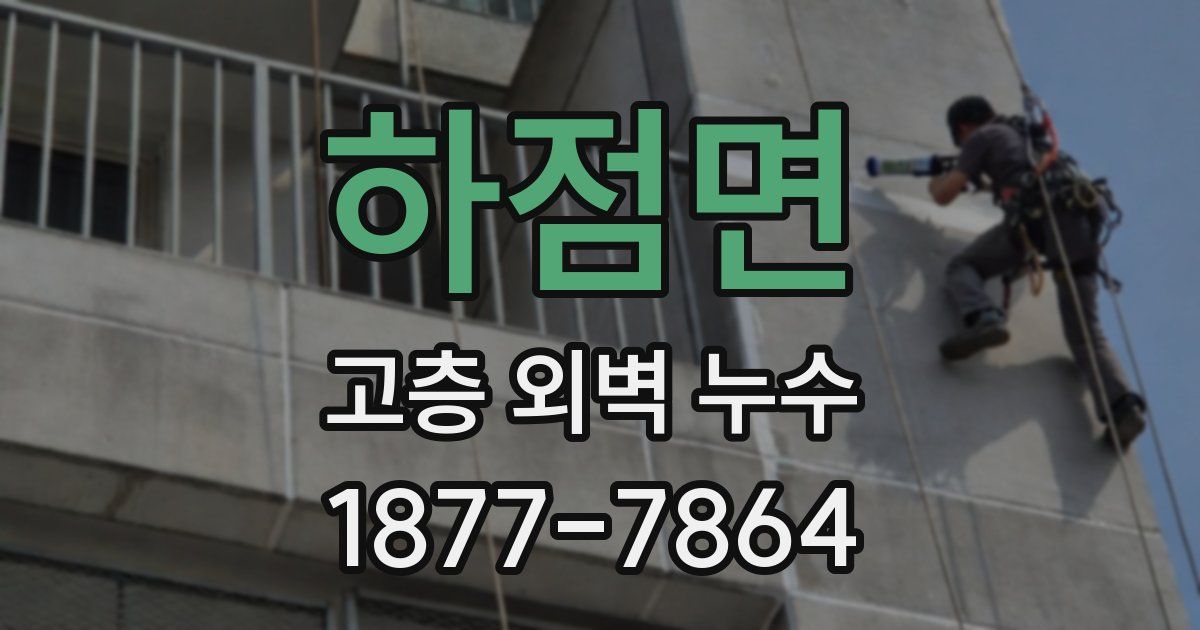 하점면 고층 외벽 누수