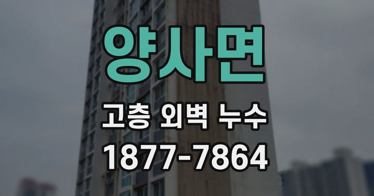 양사면 고층 외벽 누수