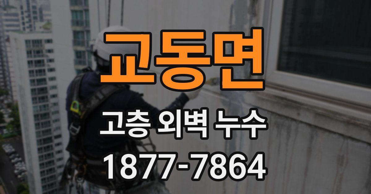 교동면 고층 외벽 누수