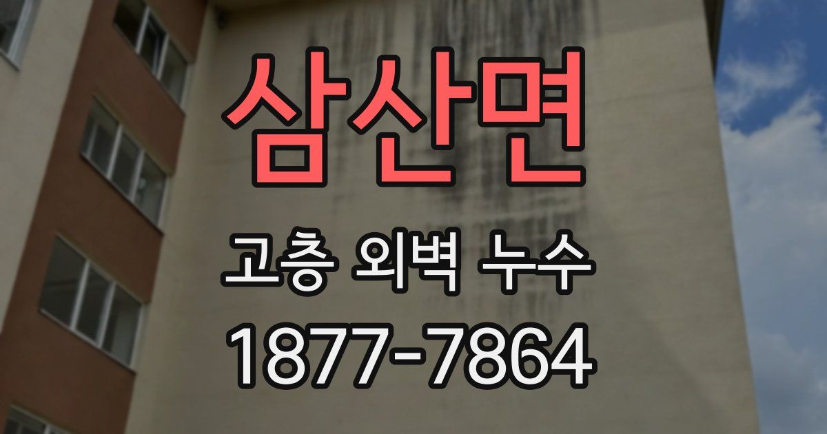 삼산면 고층 외벽 누수