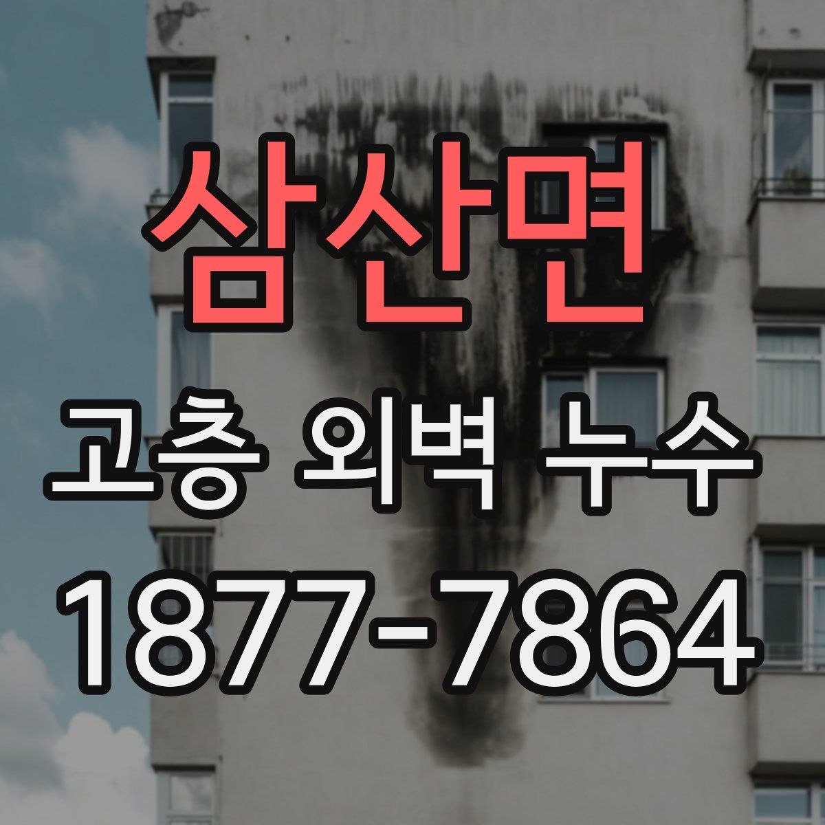 삼산면 고층 외벽 누수