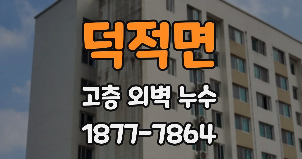 덕적면 고층 외벽 누수