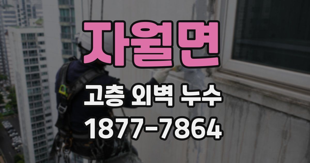 자월면 고층 외벽 누수