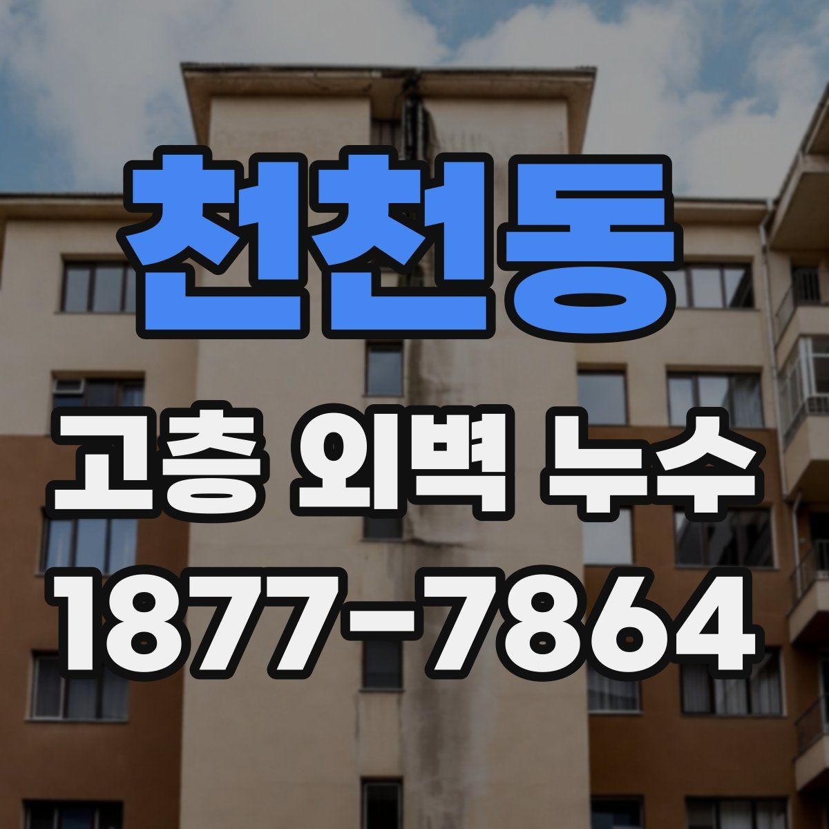 천천동 고층 외벽 누수 수리 범위는 어디까지일까