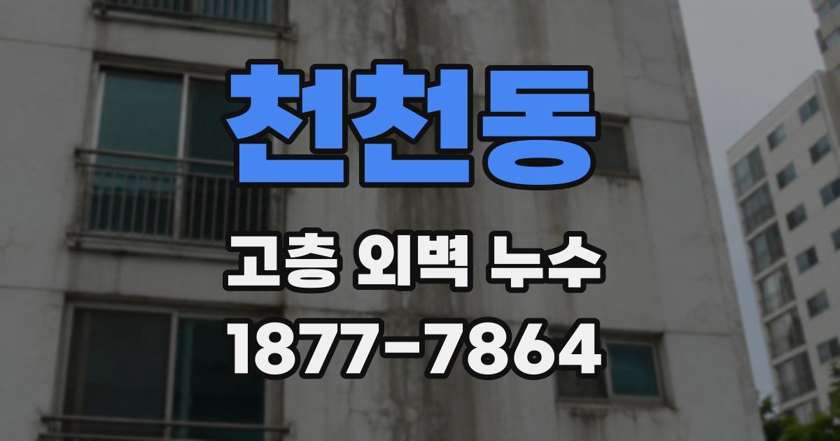 천천동 고층 외벽 누수