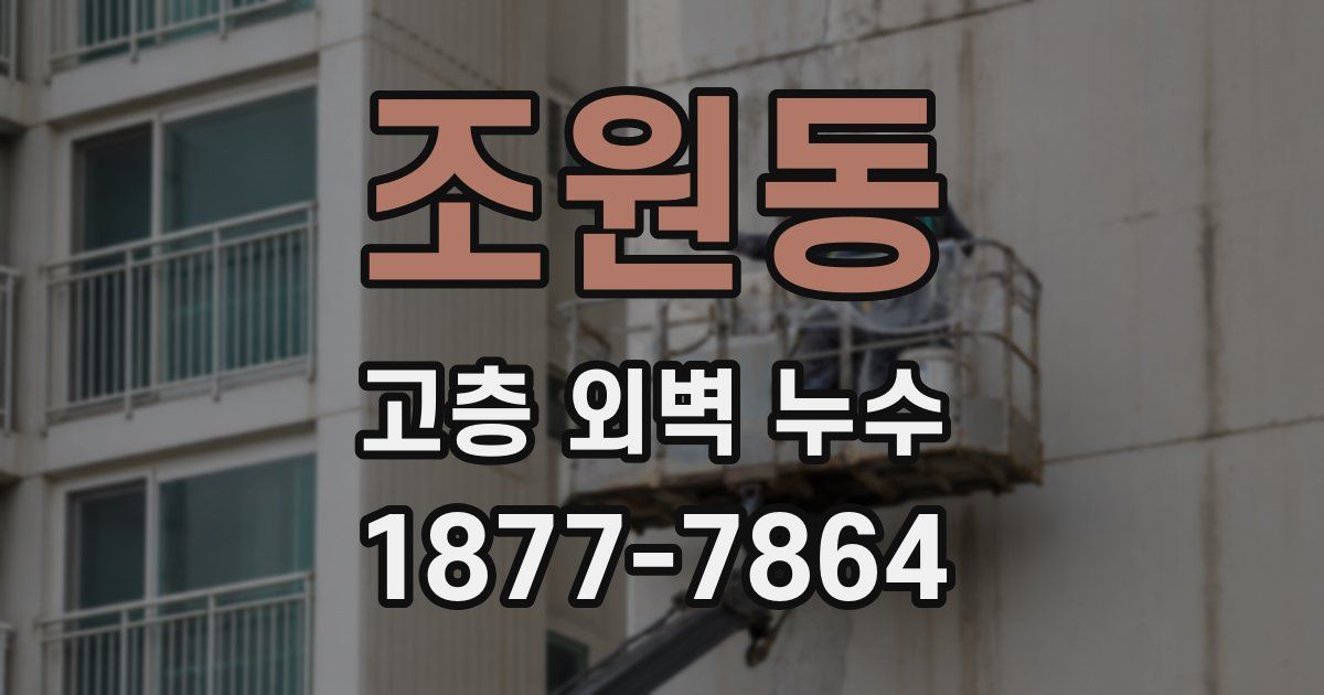 조원동 고층 외벽 누수