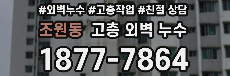 조원동 고층 외벽 누수
