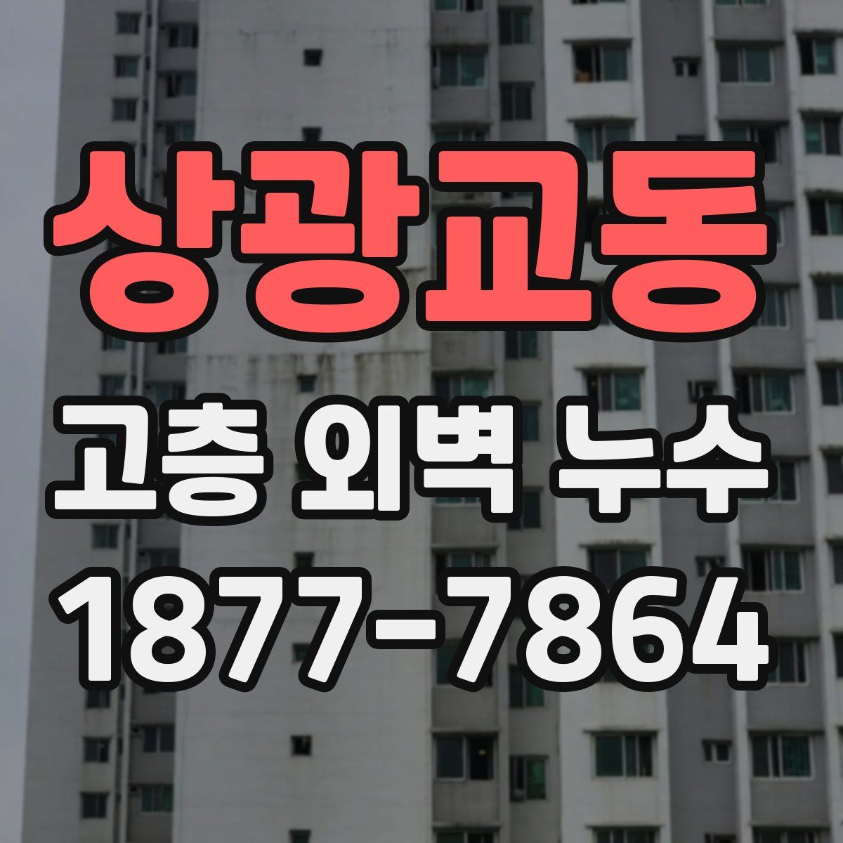 상광교동 고층 외벽 누수