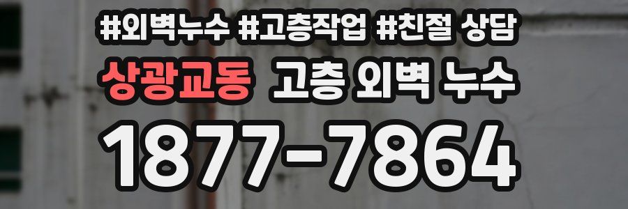상광교동 고층 외벽 누수