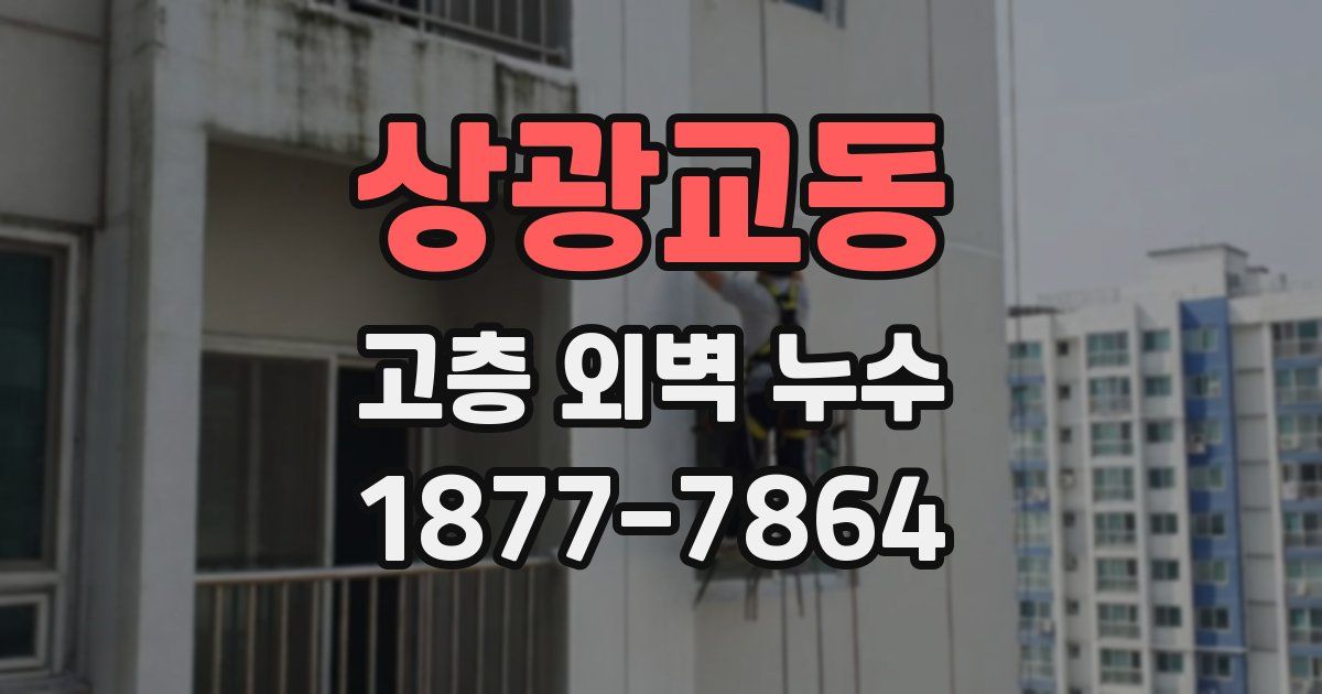 상광교동 고층 외벽 누수