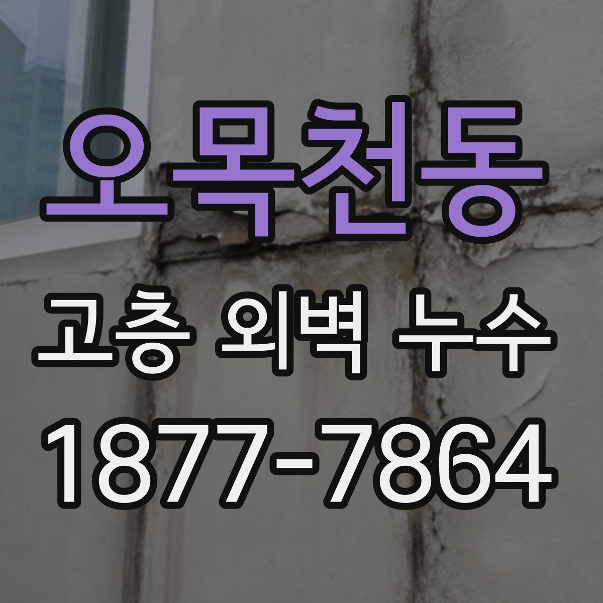 오목천동 고층 외벽 누수