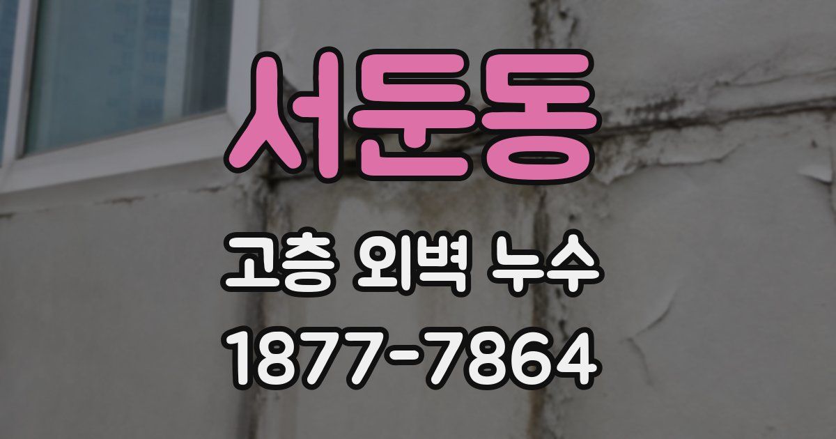 서둔동 고층 외벽 누수