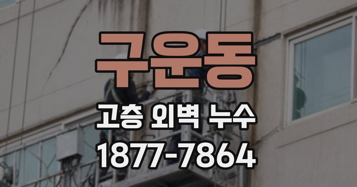 구운동 고층 외벽 누수
