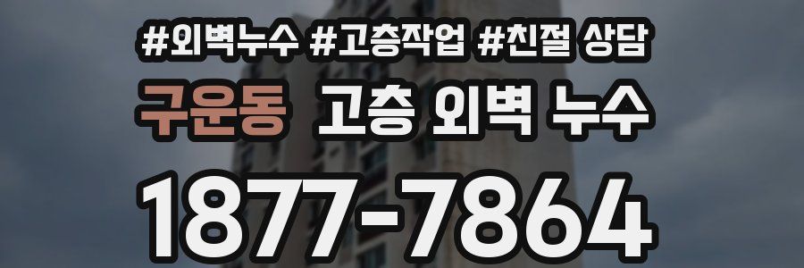 구운동 고층 외벽 누수