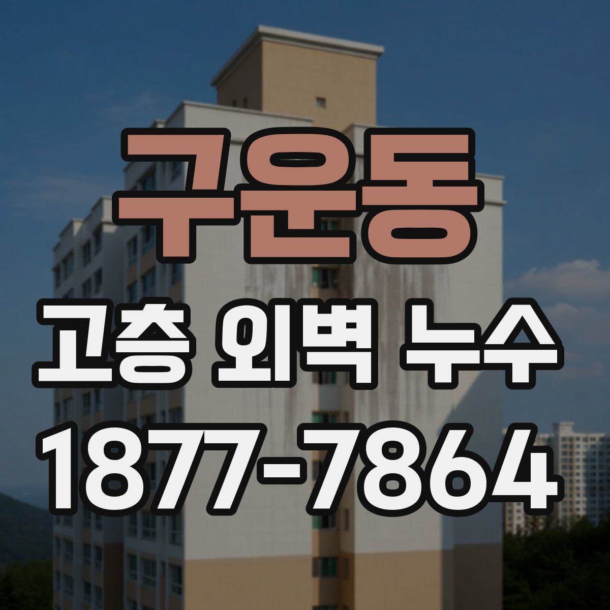 구운동 고층 외벽 누수