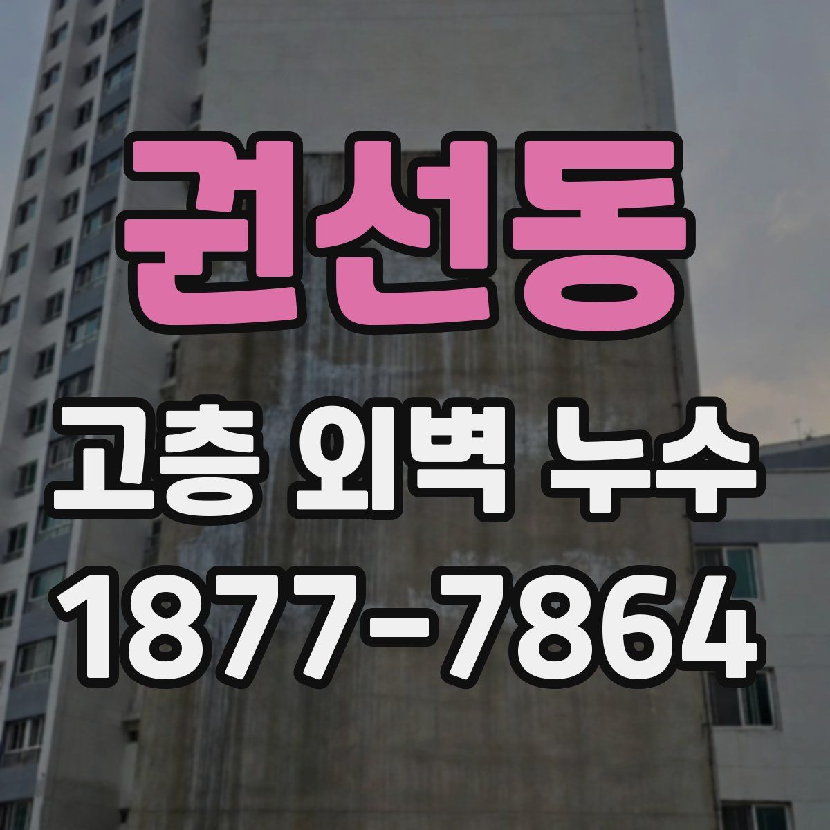 권선동 고층 외벽 누수