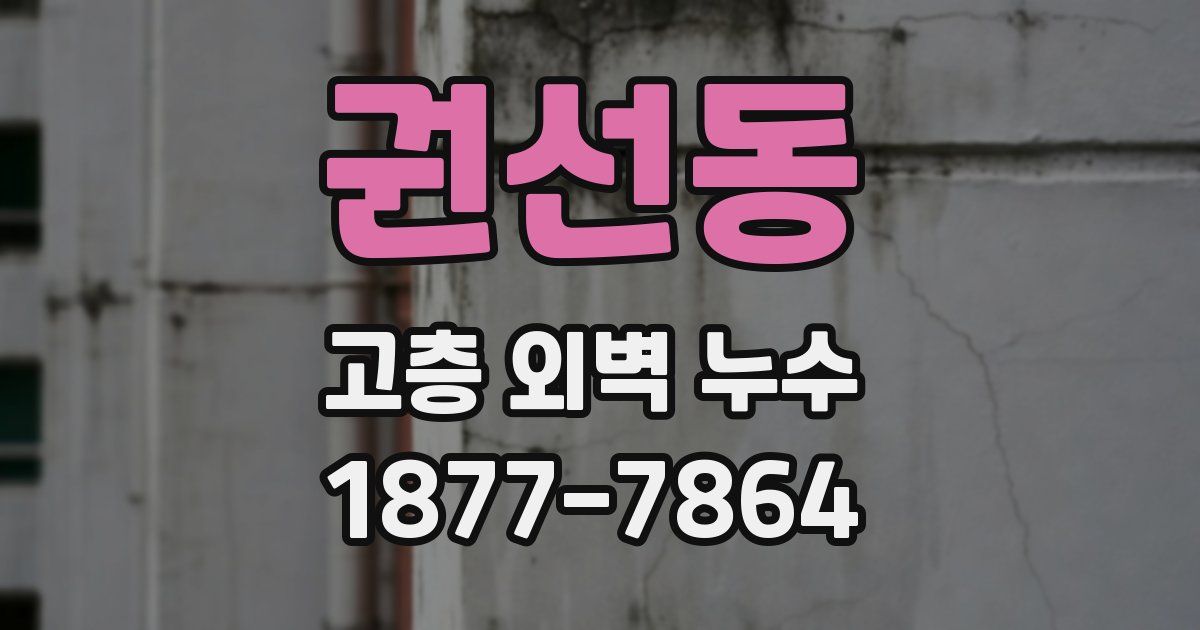 권선동 고층 외벽 누수