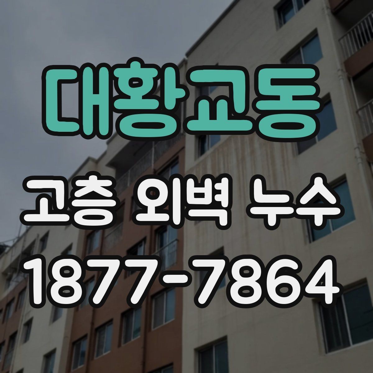 대황교동 고층 외벽 누수 보수 후 재점검이 필요한 이유