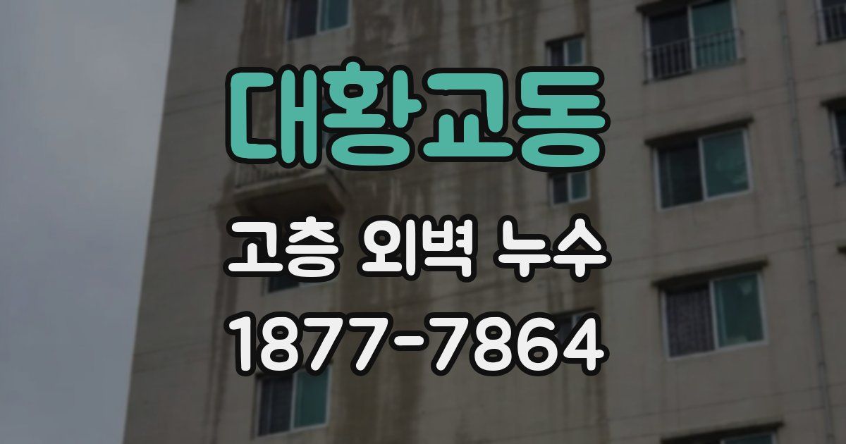 대황교동 고층 외벽 누수