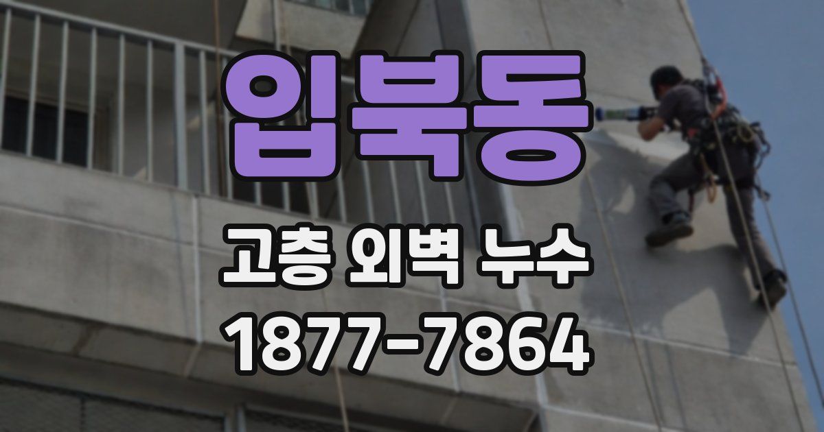 입북동 고층 외벽 누수