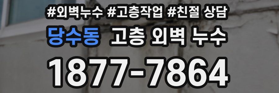당수동 고층 외벽 누수