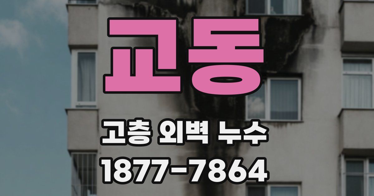 교동 고층 외벽 누수