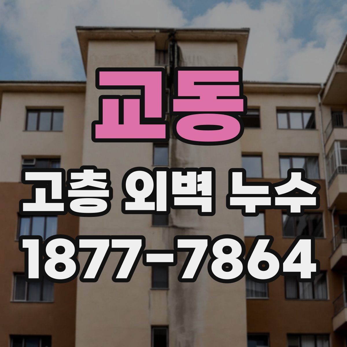 교동 고층 외벽 누수