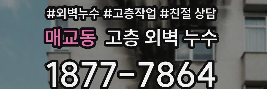 매교동 고층 외벽 누수