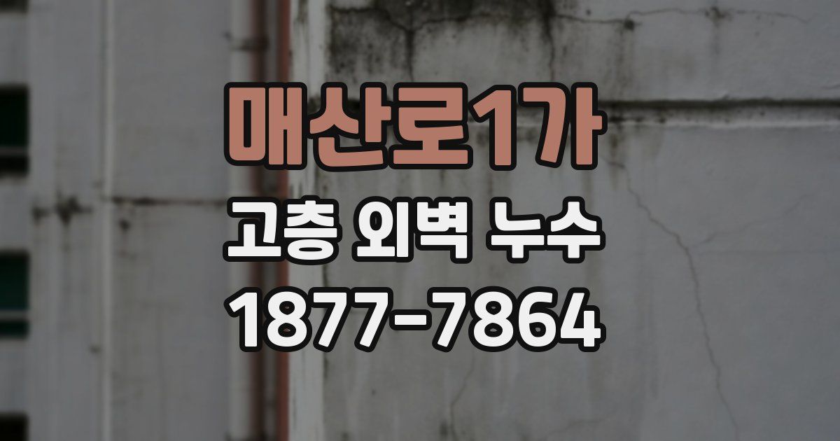 매산로1가 고층 외벽 누수