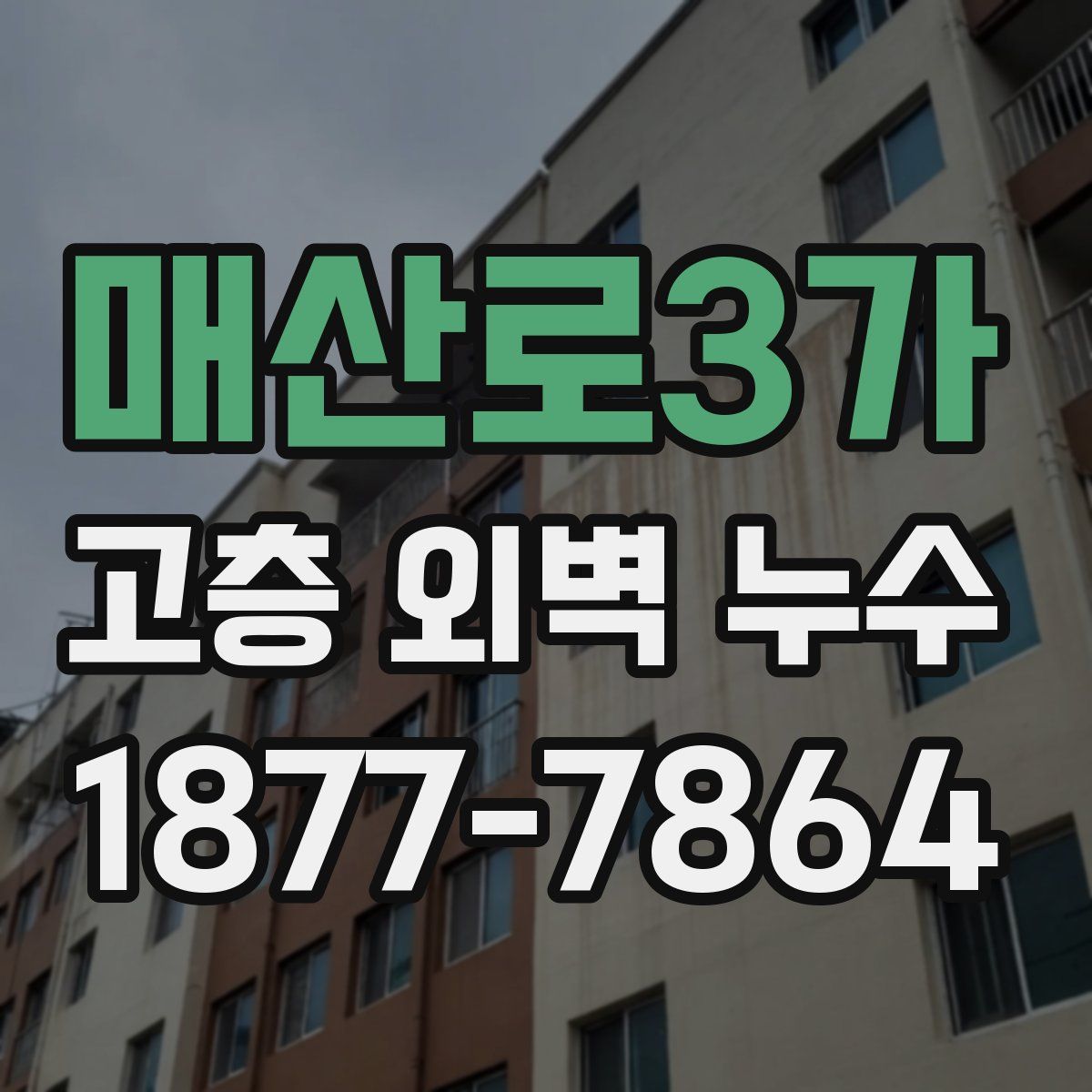 매산로3가 고층 외벽 누수