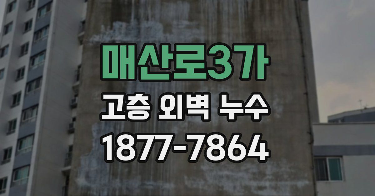 매산로3가 고층 외벽 누수