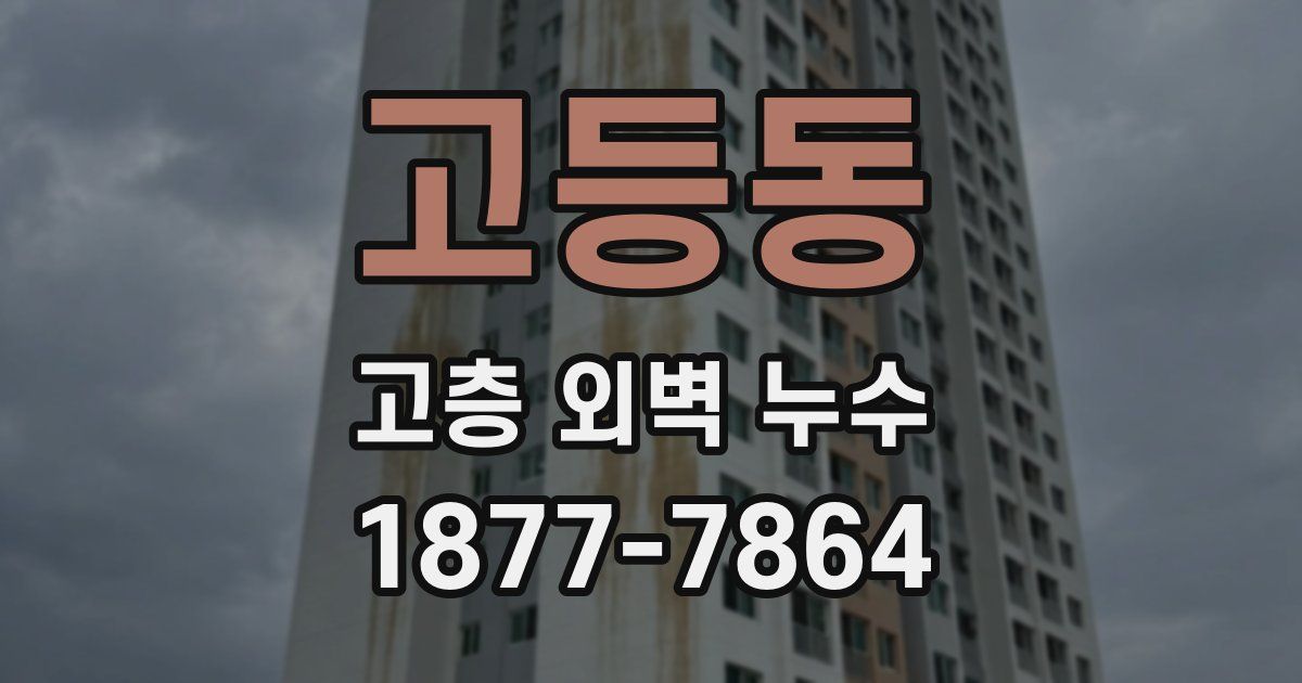 고등동 고층 외벽 누수
