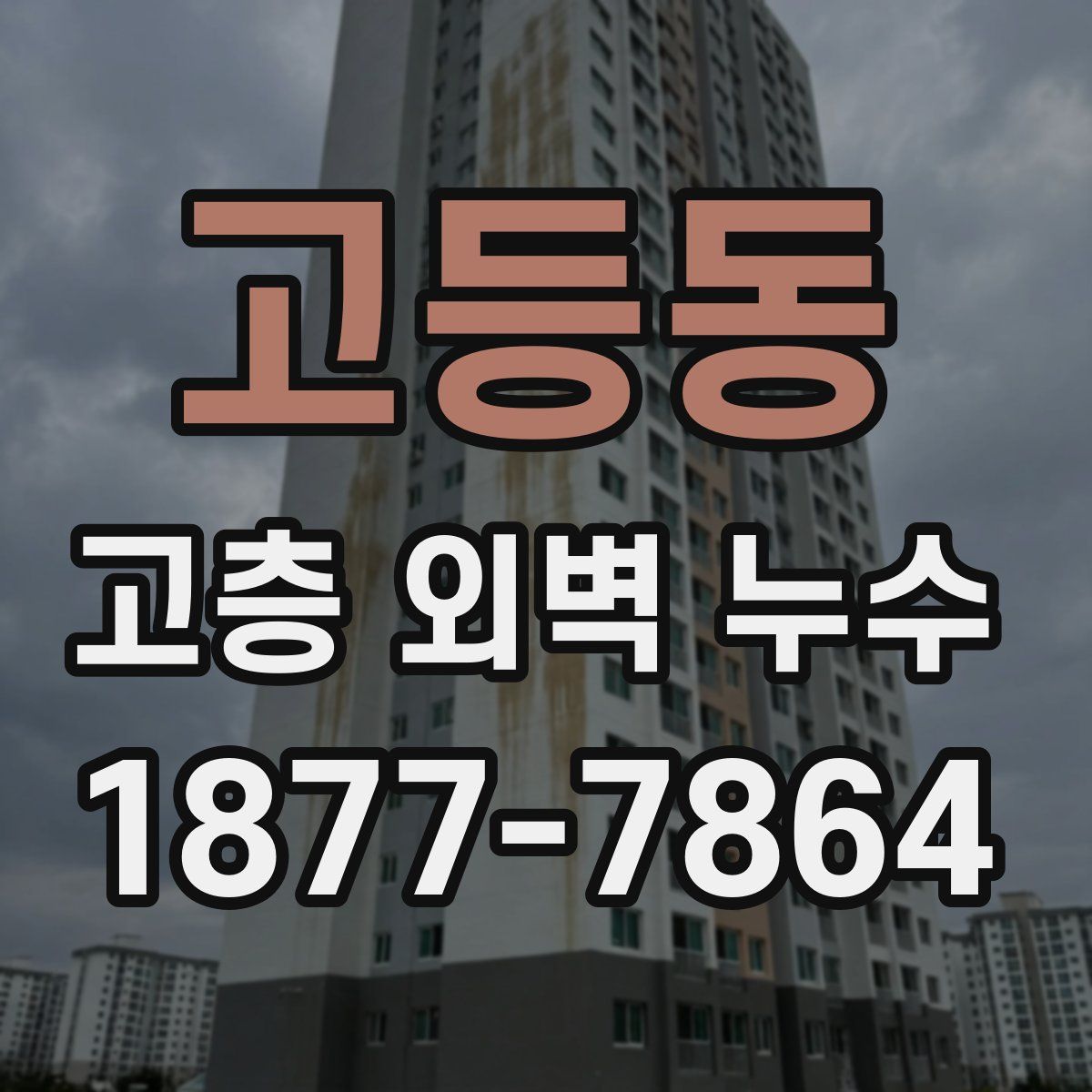 고등동 고층 외벽 누수