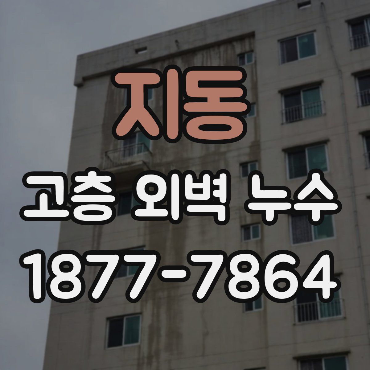 지동 고층 외벽 누수