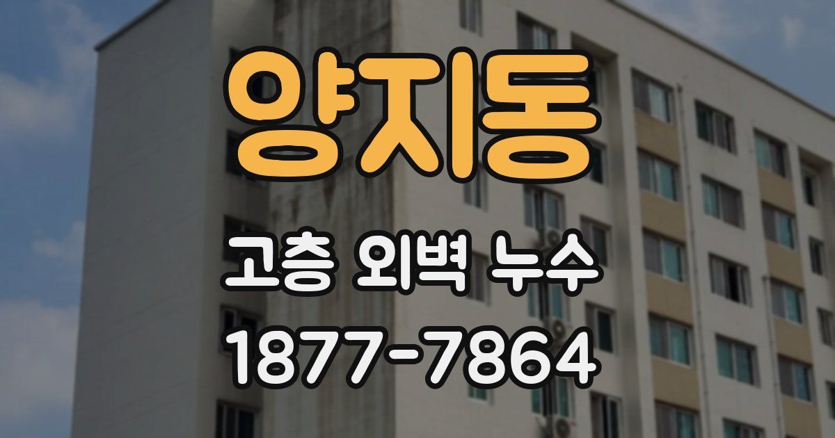 양지동 고층 외벽 누수
