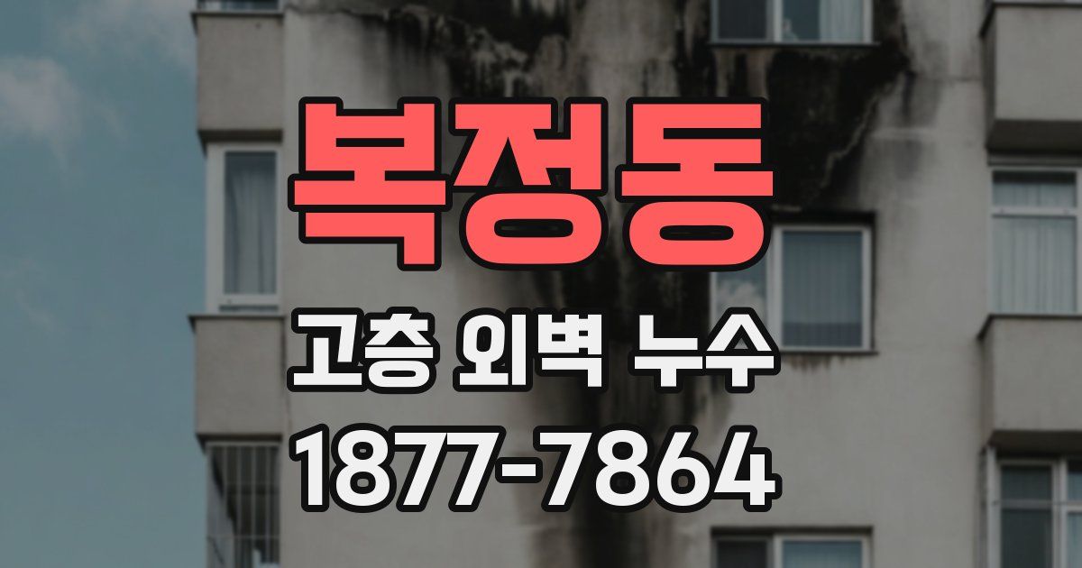복정동 고층 외벽 누수
