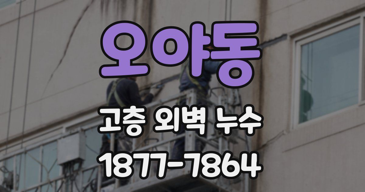 오야동 고층 외벽 누수