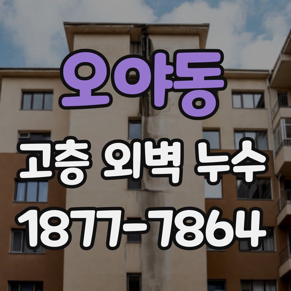 오야동 고층 외벽 누수