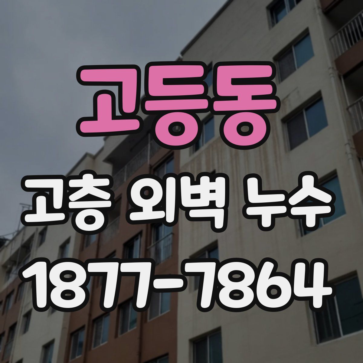 고등동 고층 외벽 누수