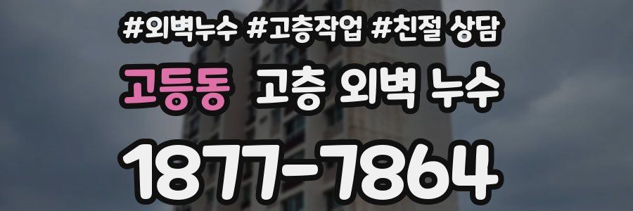 고등동 고층 외벽 누수