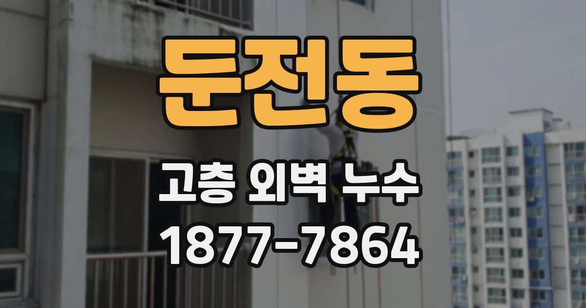 둔전동 고층 외벽 누수