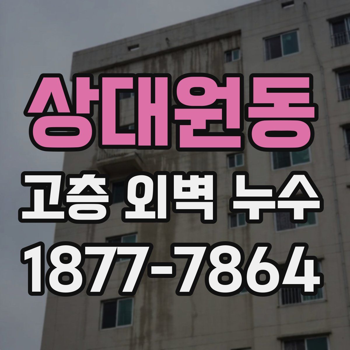 상대원동 고층 외벽 누수
