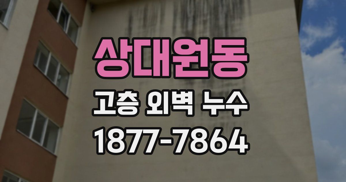 상대원동 고층 외벽 누수