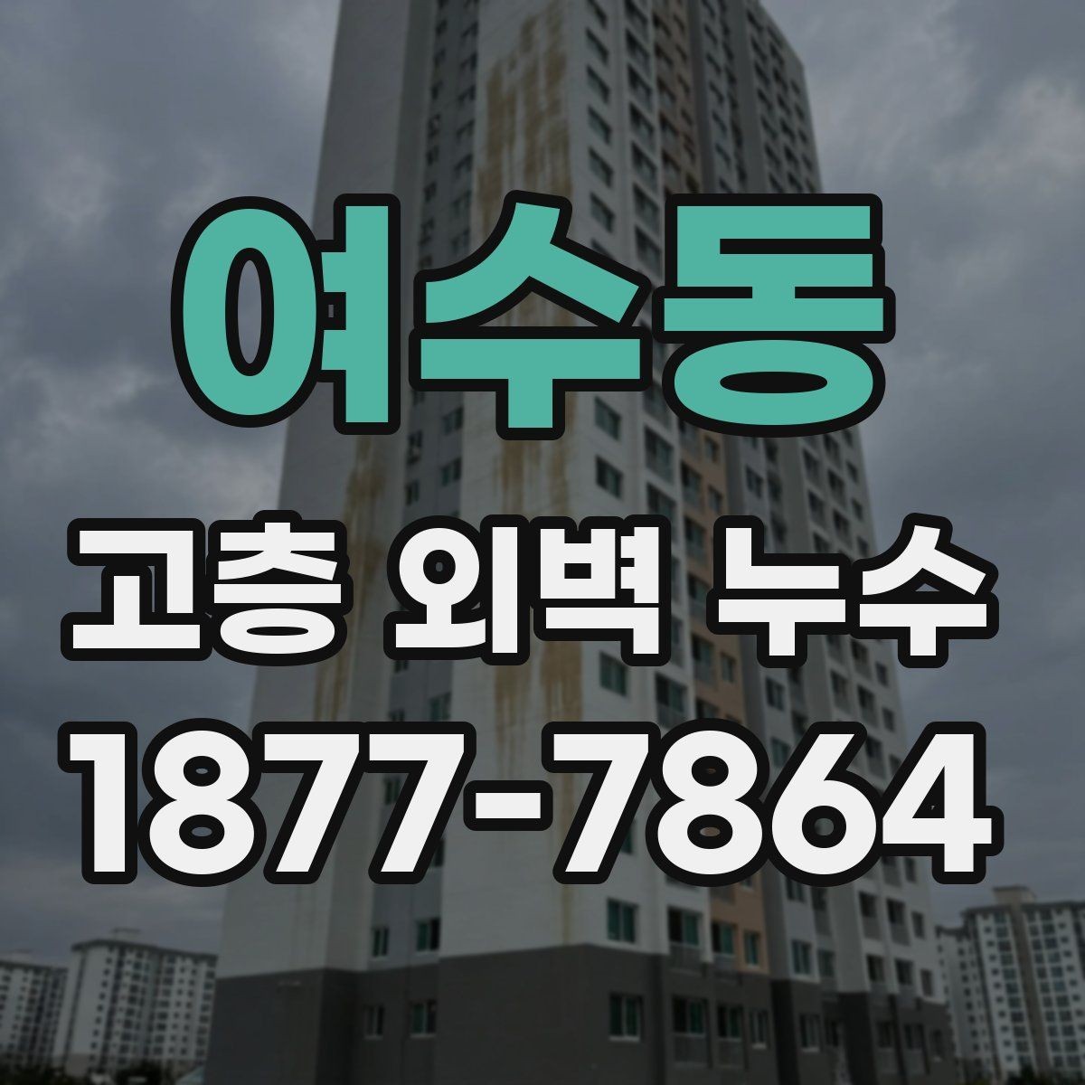 여수동 고층 외벽 누수 원인 분석에 필요한 기본 자료