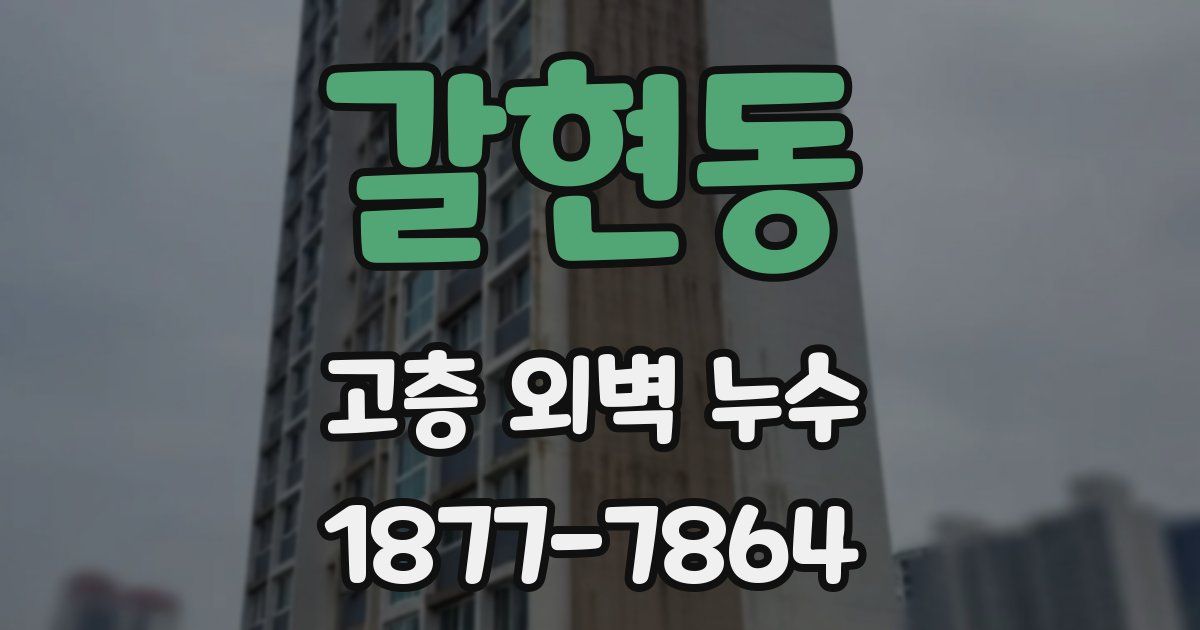 갈현동 고층 외벽 누수