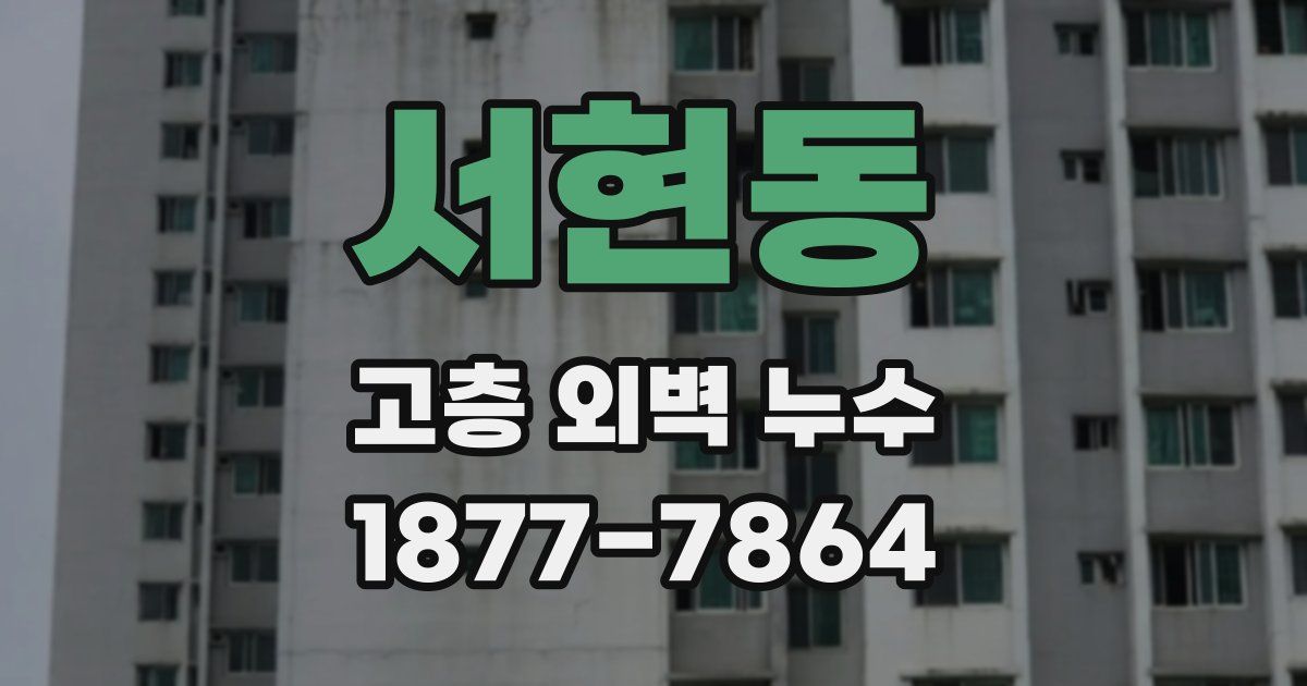 서현동 고층 외벽 누수