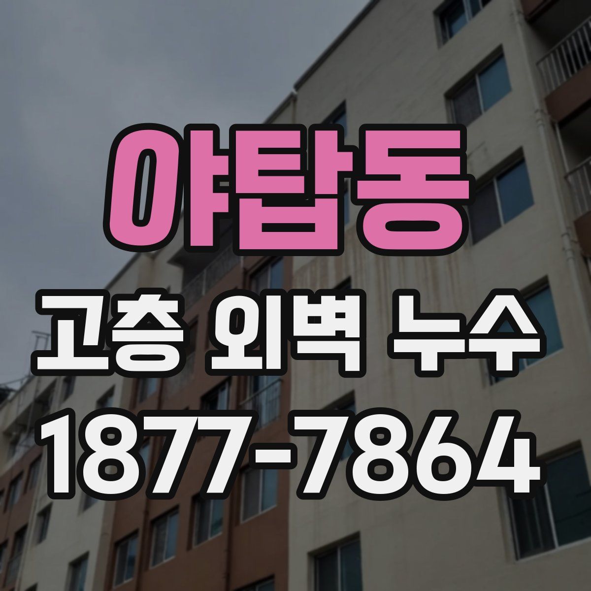 야탑동 고층 외벽 누수