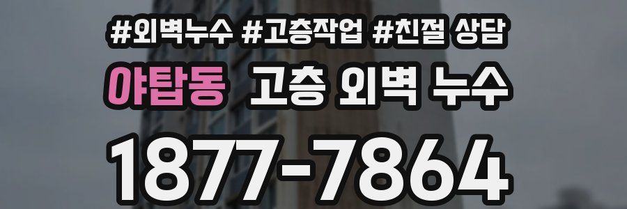 야탑동 고층 외벽 누수