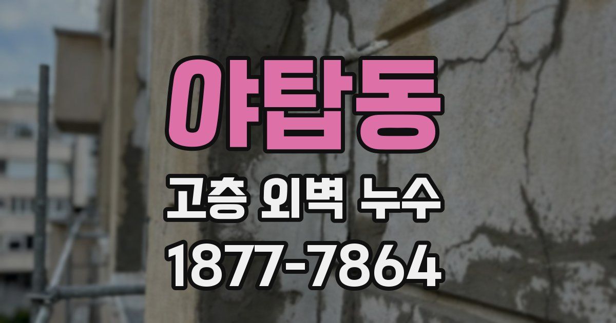 야탑동 고층 외벽 누수