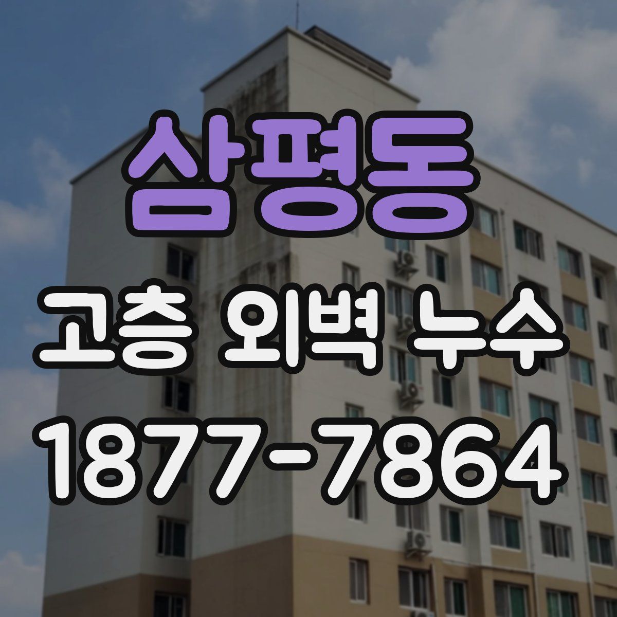 삼평동 고층 외벽 누수